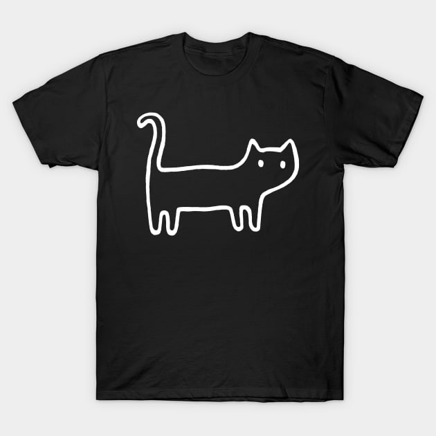 Minimal Cat T-Shirt by FoxShiver